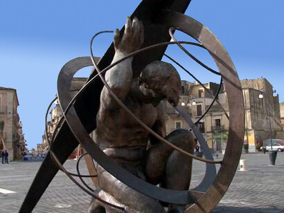 Meridiana di Grammichele, Sicilia, Italia. "Il disastro che interessò Grammichele si definisce terremoto, si verificò l’undici gennaio del 1963"