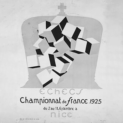 Marcel Duchamp, affiche du championnat de France d’échecs de 1925 à Nice