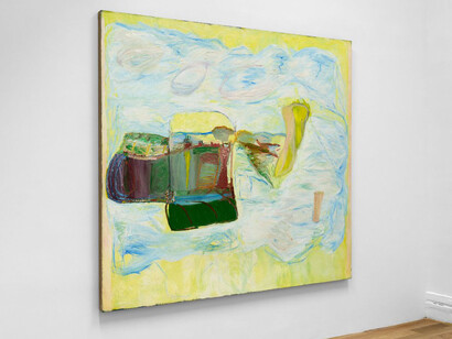 Loretta Dunkelman, Engrossed in the shell (the sky and the circle), exhibition view. Courtesy of Polina Berlin Gallery