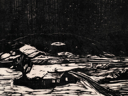 Edvard Munch, Snølandskap (Winter Landscape), 1898. Courtesy of Modernism Inc.