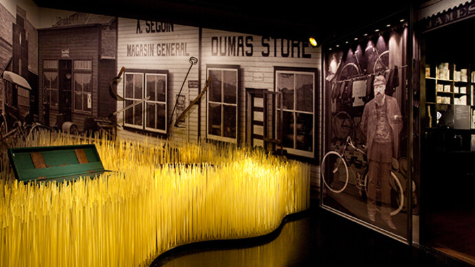 Partir sur la route des francophones. Courtesy of Musée de l'Amérique francophone