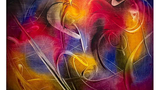 Judit Reigl, Broyage du Vide, June 1954, Oil on canvas, 30 3/8 x 39 inches (77.2 x 99.1cm), Signed on recto & verso / Dated on verso
