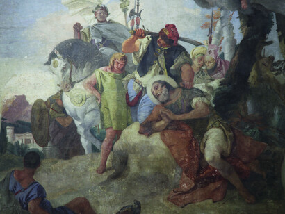 Giambattista Tiepolo, Martirio di San Vittore, 1737, affresco staccato e riportato su tela, 360 x 290 x 5 cm, Milano, Basilica di Sant'Ambrogio, foto di Luigi Parma, particolare