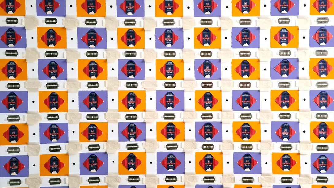 Continenti alla deriva, cm 120x80, tecnica mista su tela. Courtesy of Galleria d’arte Triphè