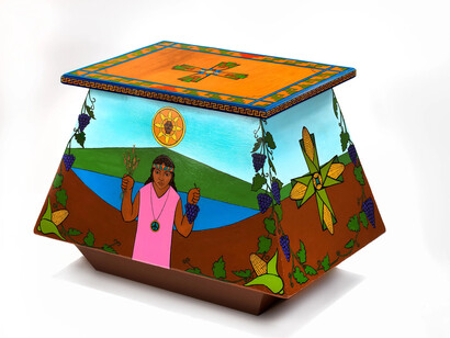 Emanuel Martinez, Farm workers' altar, 1967. Marion Perkins, Skywatcher, ca. 1948. Courtesy of SAAM