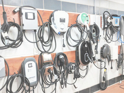 Electric vehicle chargers can be purchased for home use