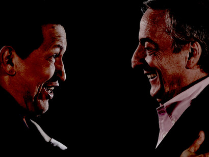 Hugo Chávez con Néstor Kirchner
