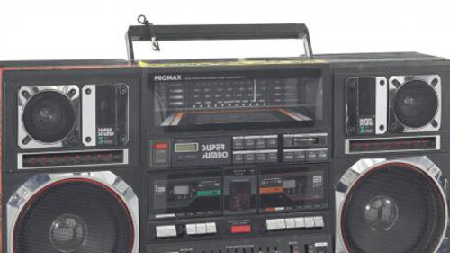 Boombox carried by Radio Raheem in the film Do the Right Thing