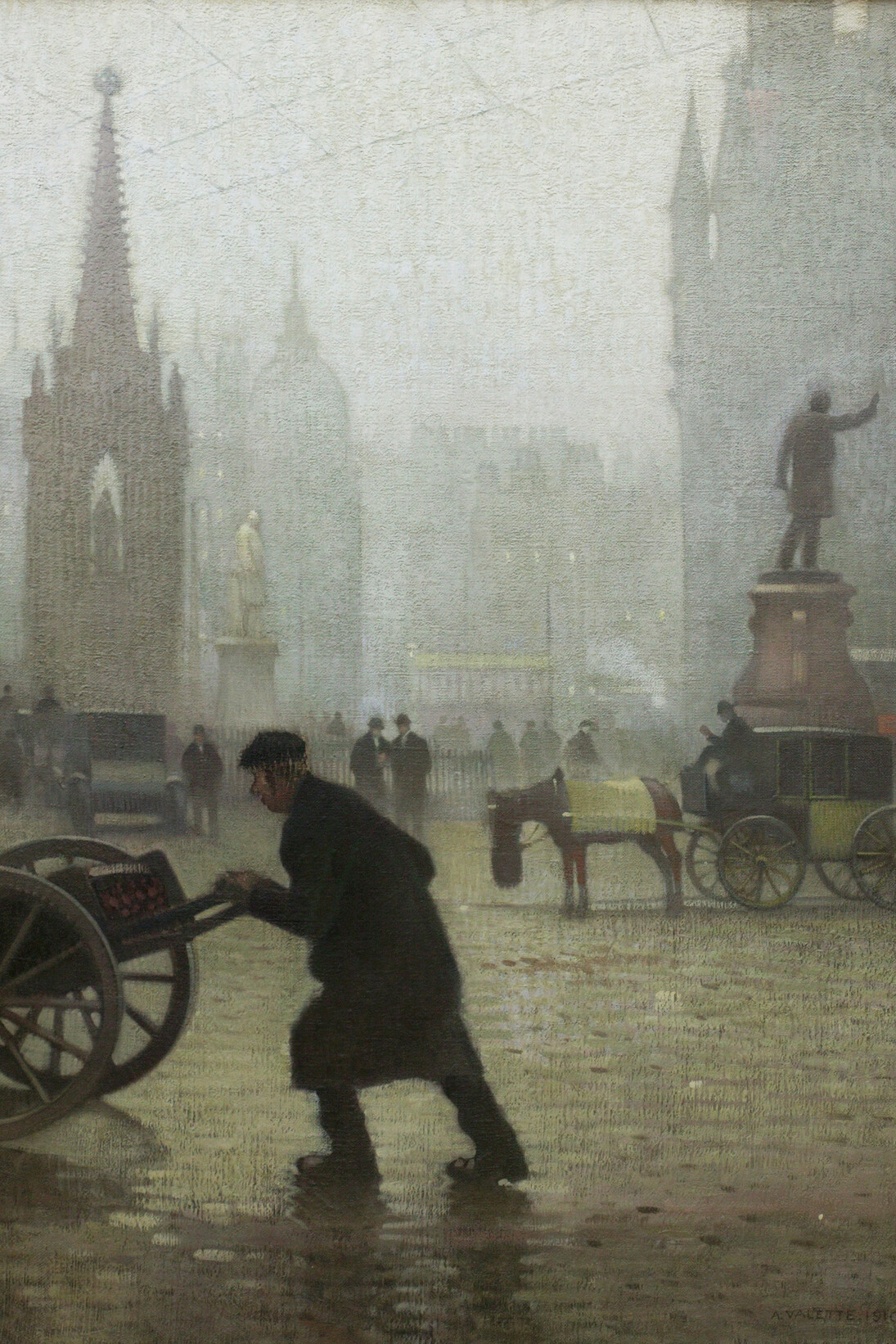 Adolphe Valette, Albert Square, Manchester 1910, Oil on canvas © Manchester City Galleries