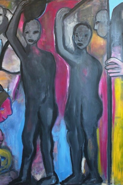 Shaun Ellison, “Uptown”, 78” by 63”, oil on canvas, 2013. Copyright: Shaun Ellison. Courtesy: Anna Zorina Gallery, New York City