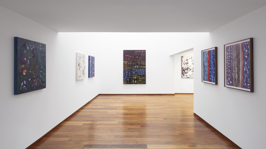 Willy Kautz, Contra-pintura gravitacional, exhibition view. Courtesy of Proyectos Monclova