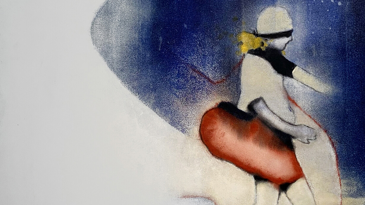 Jerome Borel, The Dream of AB (detail), acrylic on canvas, 53x53. 