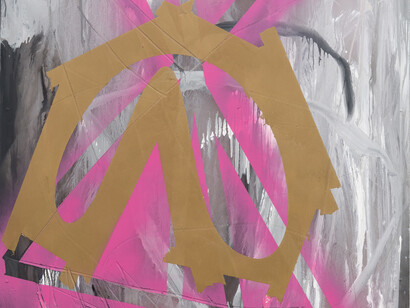 Joe Fleming, On Golden Pond (detail), 2014, enamel graphite on polycarbonate, 46 x 36 inches