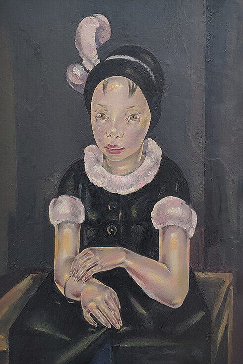 María Blanchard, Fillette en noir et rose, c. 1926