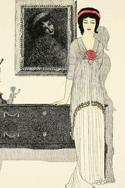 Abito di Paul Poiret illustrato da Paul Iribe, da "Les Robes de Paul Poiret", 1908