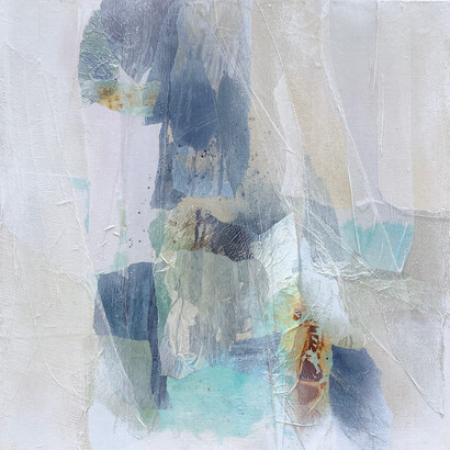 Lauren Betty, Creek Water Rising, mixed media canvas, 48 x 48 2021