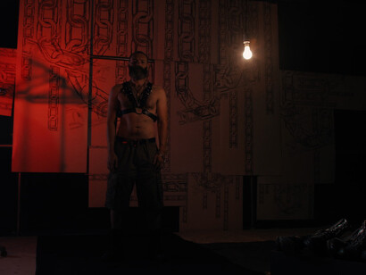 Patrick Staff, The Foundation (2015). Still. Commissioned by Chisenhale Gallery, London; Spike Island, Bristol; Institute of Modern Art, Brisbane; and Contemporary Art Gallery, Vancouver. Co-produced by Chisenhale Gallery, London and Spike Island, Bristol. Courtesy the artist