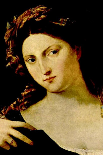 «Amor profano (vaidade)», detalhe, Tiziano 