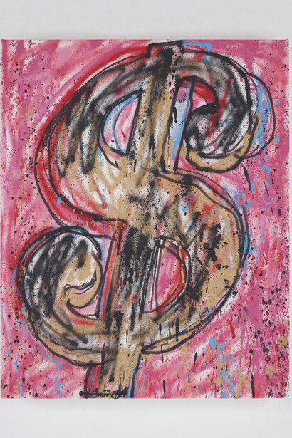Untitled (inspired by Andy Warhol), 2019
Acrylic paint, aerosol on canvas 51x41cm|201/16 x161/8 in
Courtesy MADSAKI/Kaikai Kiki Co., Ltd.
