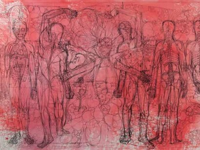 Hermann Nitsch, Das letzte abendmahl. Mit freundlicher genehmigung der Nitsch Foundation