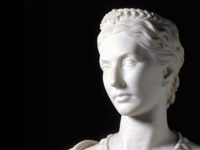 A bust of Lady Layard wife of the distinguished Assyrian excavator and diplomat Sir Austen Henry Layard 