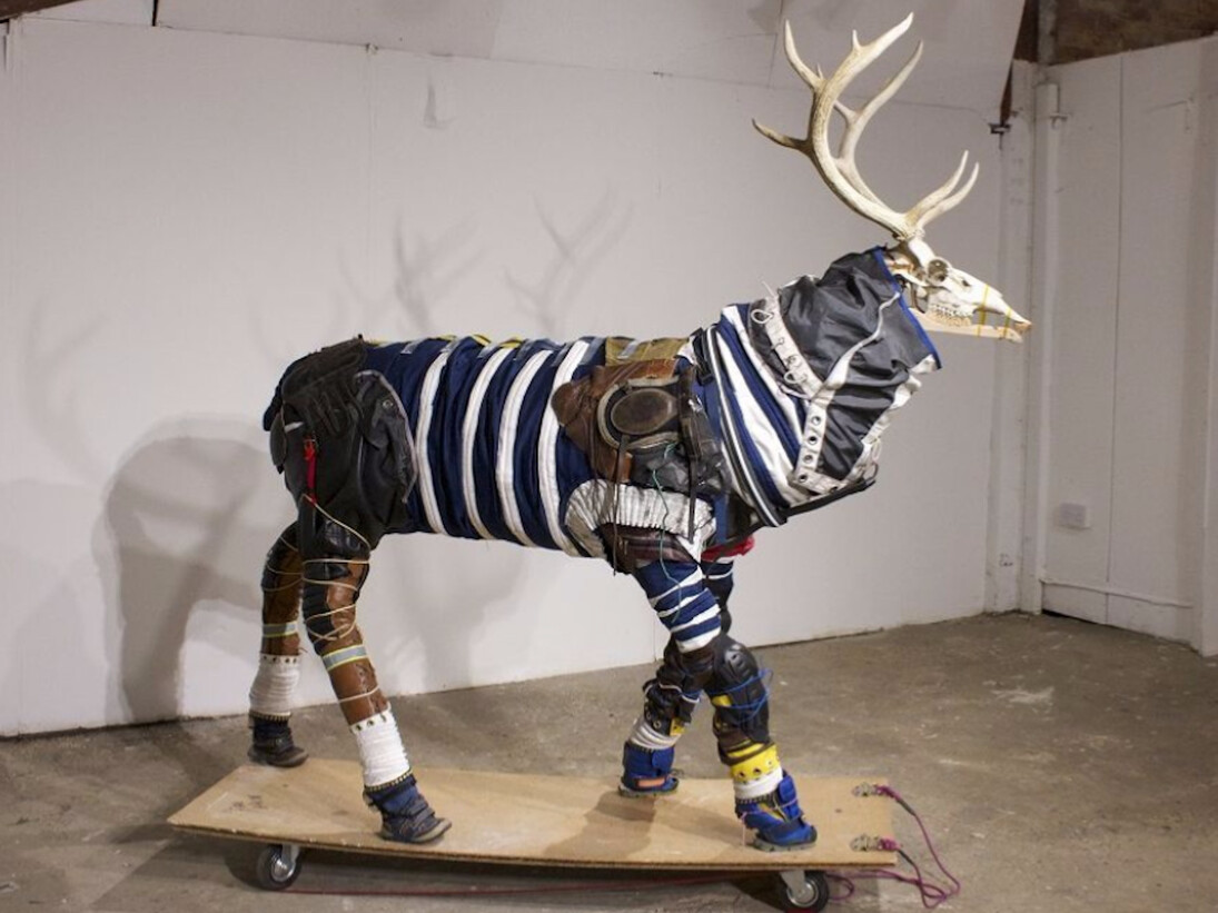 Sarah Fortais, Spacesuits for Animals (Stag), 2016. Courtesy of Charlie Smith London