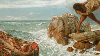 Polyphemus, the one-eyed giant son of Poseidon and Thoosa in Greek mythology, is one of the Cyclopes described in Homer's Odyssey