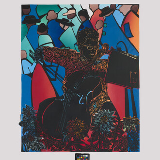 Barbara Earl Thomas (American, b. 1948), "A Joyful Noise," 2022, Paper cut with hand-printed color. Courtesy of Claire Oliver Gallery, New York, and the artist. Photography by Spike Mafford / Zocalo Studios