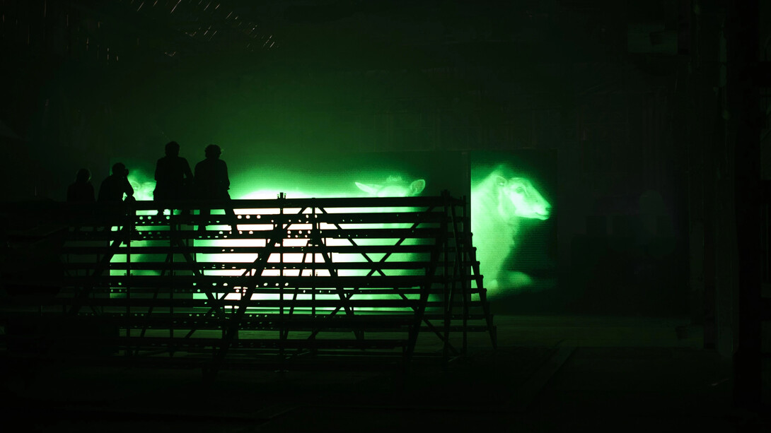 Tina Farifteh, When I saw the sun and the moon at the same time, exhibition view. Courtesy of the Fries Museum