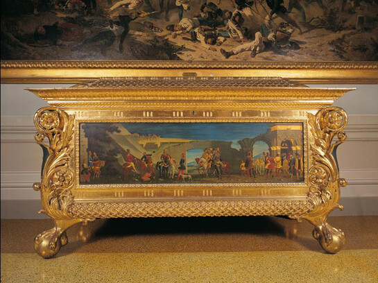 A.Ponziani - A.Ungarelli, Cassone nuziale, 1861, Firenze, Galleria d'Arte Moderna di Palazzo Pitti