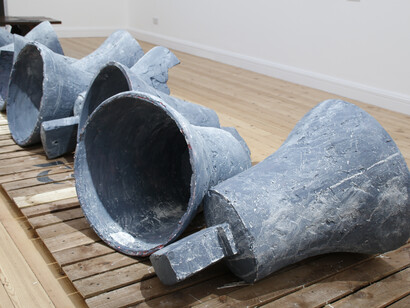 Keith Roberts, Distant Voices, or Caporetto, 2016-17, Plaster, acrylic paint, timber