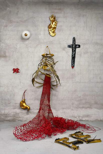 Susana Guerrero, The female's open body (el cuerpo abierto de la hembra), exhibition view. Courtesy of 532 Gallery Thomas Jaeckel