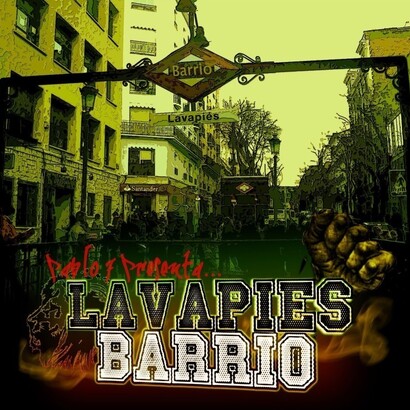 Madrid. Cartel del barrio de Lavapiés