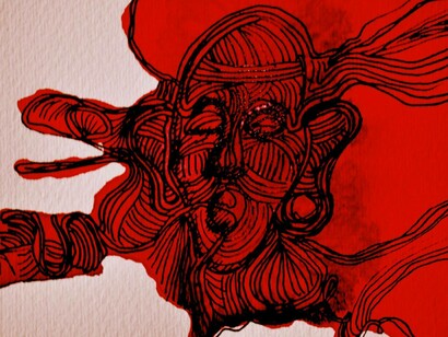 Carolina Schacht. Ritual. Acrílica sobre aço