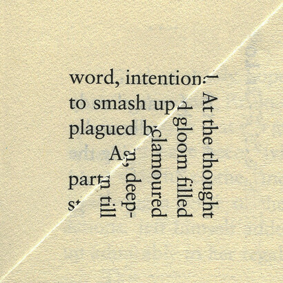 Erica Baum, Word intention, 2014, from 
Dog ear. Courtesy of George Eastman Museum