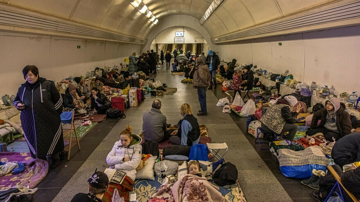 Profughi in fuga dall'Ucraina