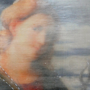 Giovanni Bonaldi, Lulav-Palma, 23 x 23 x 3 cm, olio e cera, 2015