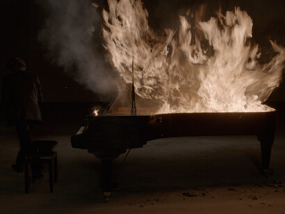 João Onofre, Tacet, 2014 . Still from single channel HD video, colour, sound, 7’40’’. Courtesy Marlborough Contemporary, © the artist