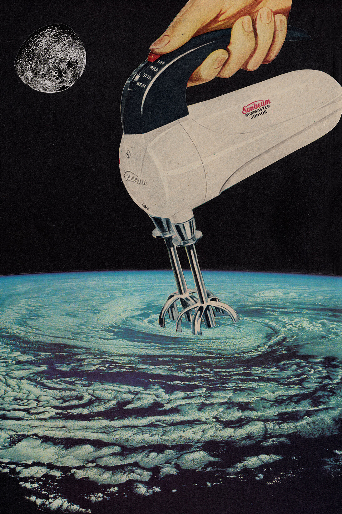 Joe Webb, Stirring Up A Storm, Original Collage, 21 x 33.5 cm