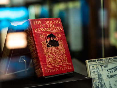 Sherlock Holmes, menez l'enquête, vue de l'exposition. Avec l'aimable autorisation de Pointe-à-Callière