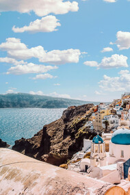 Majestic view of the Agean Sea, Santorini, Greece