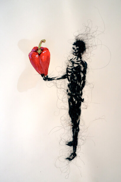 Lionel Sabatté
Le projet de vie, 2012
Poussière et peinture sur papier
65 x 50 cm
Courtesy de l’artiste et Espace CO2-La petite collection