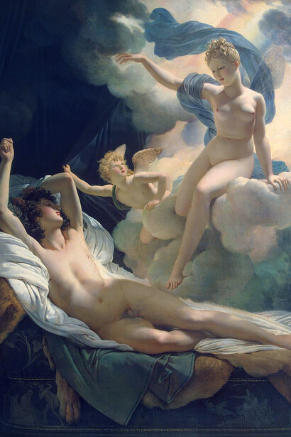Morpheus and Iris by Pierre-Narcisse Guérin (1811), housed in the Hermitage Museum, portrays the meeting of Morpheus, the god of dreams, and Iris, the goddess of the rainbow and messenger of the gods, Saint Petersburg, Russia
