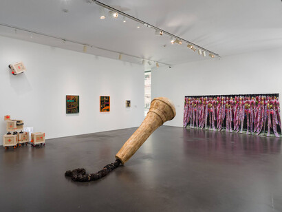 Sammy Seung-min Lee, Convertirse en madre patria, vista de exhibición. Cortesía de MCA Denver