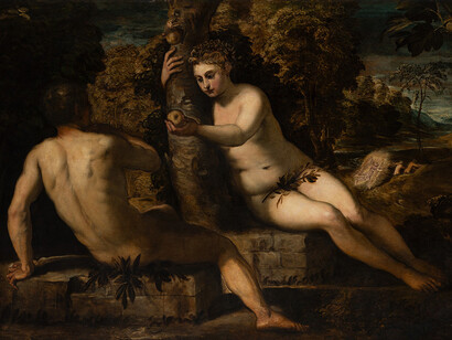 Jacopo Tintoretto, The temptation of Adam, 1550‒53. Courtesy of Cincinnati Art Museum