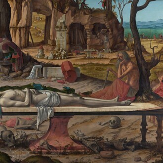 Vittore Carpaccio, Die Grabbereitung Christi (detail), ca. 1515-1520. Courtesy of Gemäldegalerie