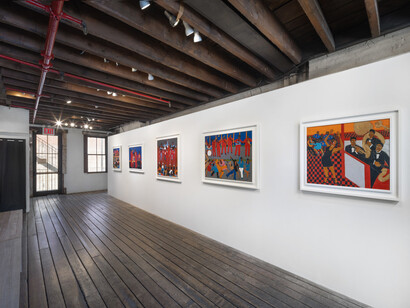 Winfred Rembert, Refuge, exhibition view. Courtesy of Fort Gansevoort