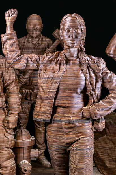 Guillermo Bert, Warriors (detail), 2023. Courtesy of William Turner Gallery