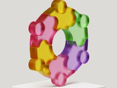 Quebra-cabeças com peças em  forma humana. Responsabilidade individual: diz respeito à obrigação dos profissionais da educação — especialmente professores e diretores — de garantirem resultados positivos nos aprendizados dos alunos

