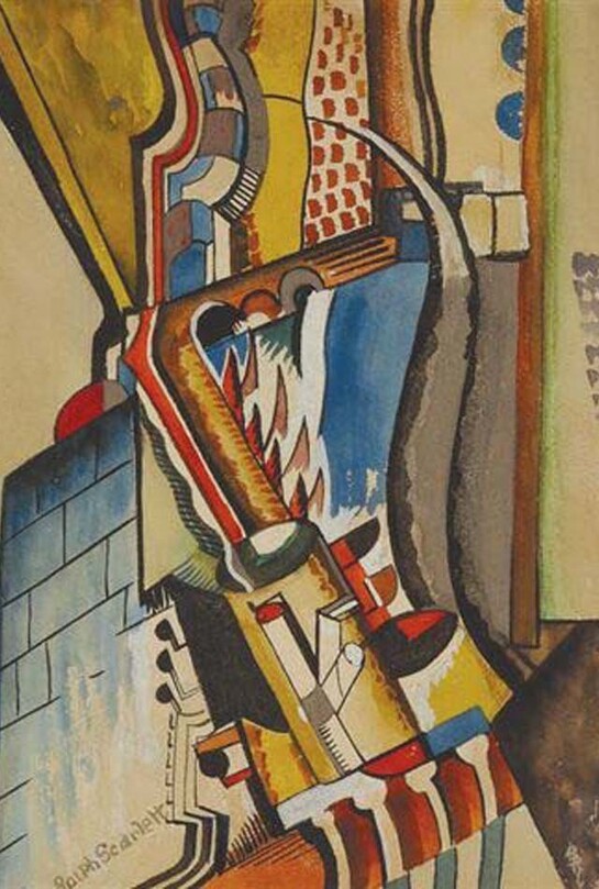 Budd Hopkins (1931-2011), Guardian LX, 1986, Painted Wood, 68.5 x 27 inches, Signed on Bottom